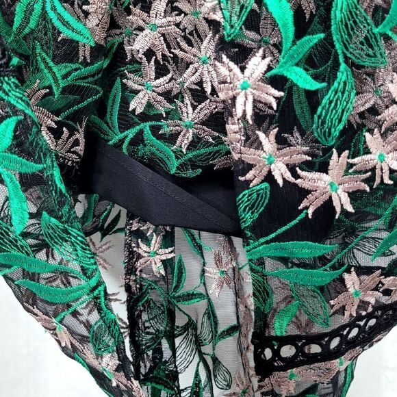 Sam Edelman Floral Embroidered Lace Dress Size 10 - Picture 9 of 14